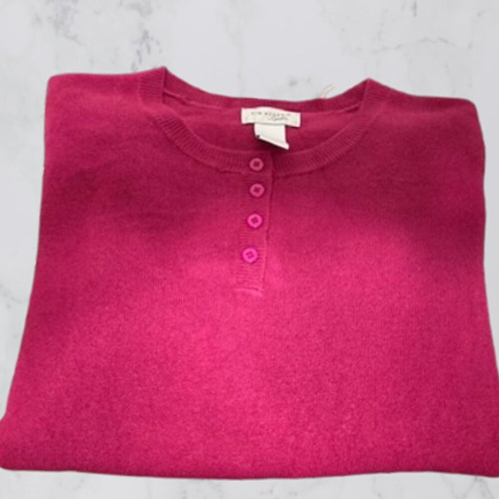 Kim Rogers Pullover Sweater Magenta Medium NWT